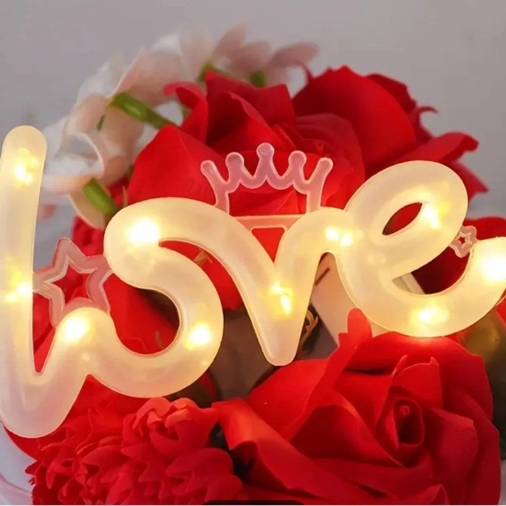 LED Lights for Valentine’s Day Bouquet Wrapping or Cake Decoration. Warm White